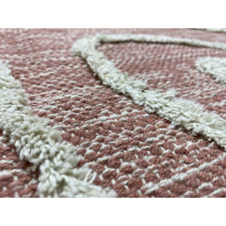 Alfombra DKD Home Decor Rosa Terracota Blanco Flecos Urbano (160 x 230