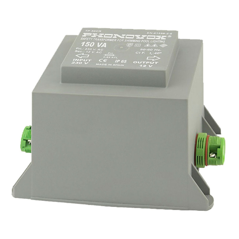 Transformador de seguridad para iluminación de piscinas PHONOVOX tp30 Transformador de seguridad para iluminación de piscinas PHONOVOX tp30