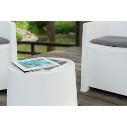 Conjunto de Mesa con 2 Sillones IPAE Progarden Luna sluc06bg Blanco Ja