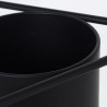 Set de Maceteros Alexandra House Living Negro Metal Con soporte (2 Pie