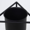 Set de Maceteros Alexandra House Living Negro Metal Con soporte (2 Pie
