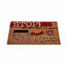Felpudo Stop Negro Rojo Natural Fibra de coco 40 x 1,5 x 60 cm (12 Uni