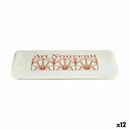 Alfombra de baño Art Nouveau Blanco Bronce 40 x 1,5 x 60 cm (12 Unida