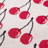 Manta Benetton Rojo Beige Cerezas 140 x 190 cm Acrílico