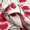 Manta Benetton Rojo Beige Cerezas 140 x 190 cm Acrílico