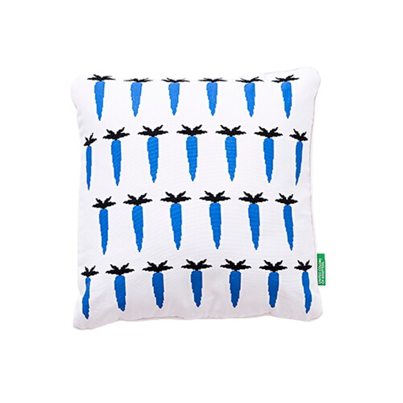 Cojín Benetton Azul Blanco Zanahoria 40 x 40 cm Cojín Benetton Azul Blanco Zanahoria 40 x 40 cm