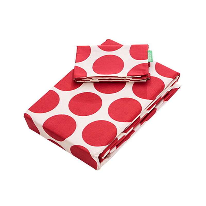 Juego de Sábanas Benetton Rojo 3 Piezas Juego de Sábanas Benetton Rojo 3 Piezas