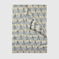 Manta Benetton Amarillo Azul Cerezas 140 x 190 cm Acrílico