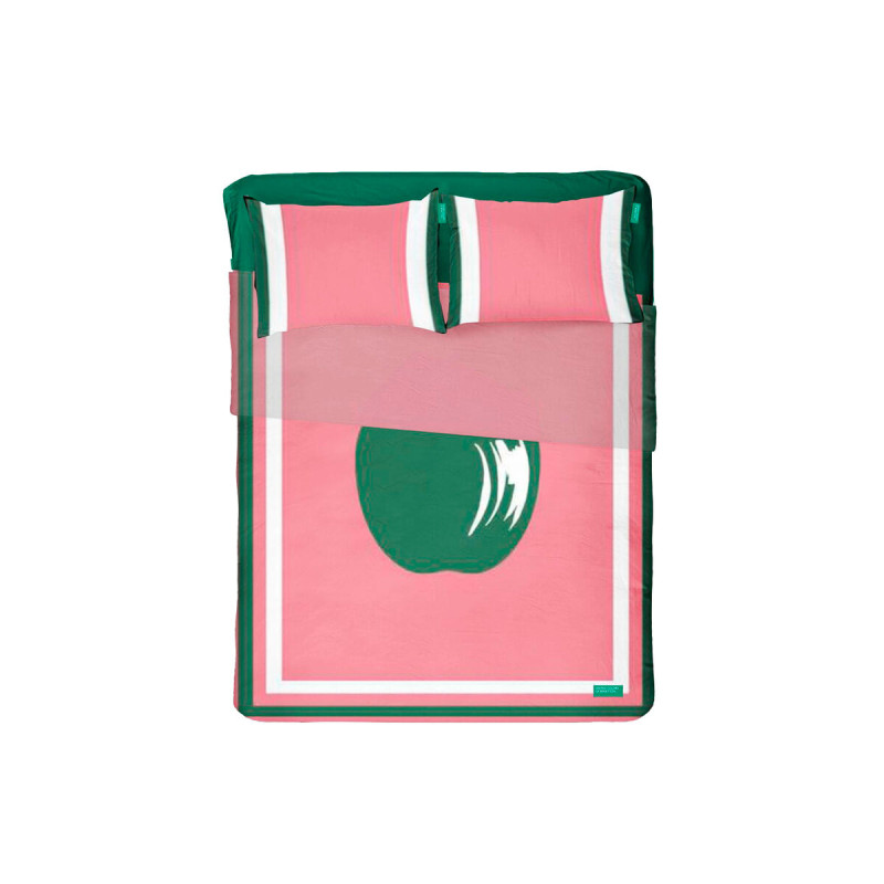 Juego de Sábanas Benetton Verde Rosa Manzana 4 Piezas Juego de Sábanas Benetton Verde Rosa Manzana 4 Piezas