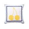 Cojín Benetton Amarillo Blanco Cerezas 40 x 40 cm Cuadrado