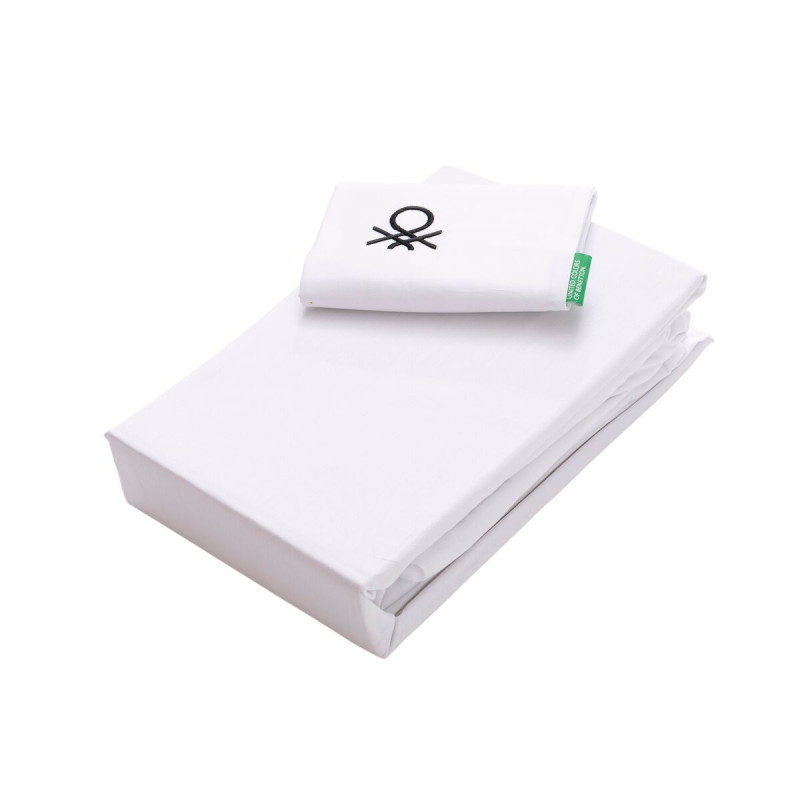 Juego de Sábanas Benetton Blanco Individual 3 Piezas Juego de Sábanas Benetton Blanco Individual 3 Piezas