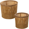 Set de Maceteros Alexandra House Living Mimbre Bambú Ratán (2 Piezas