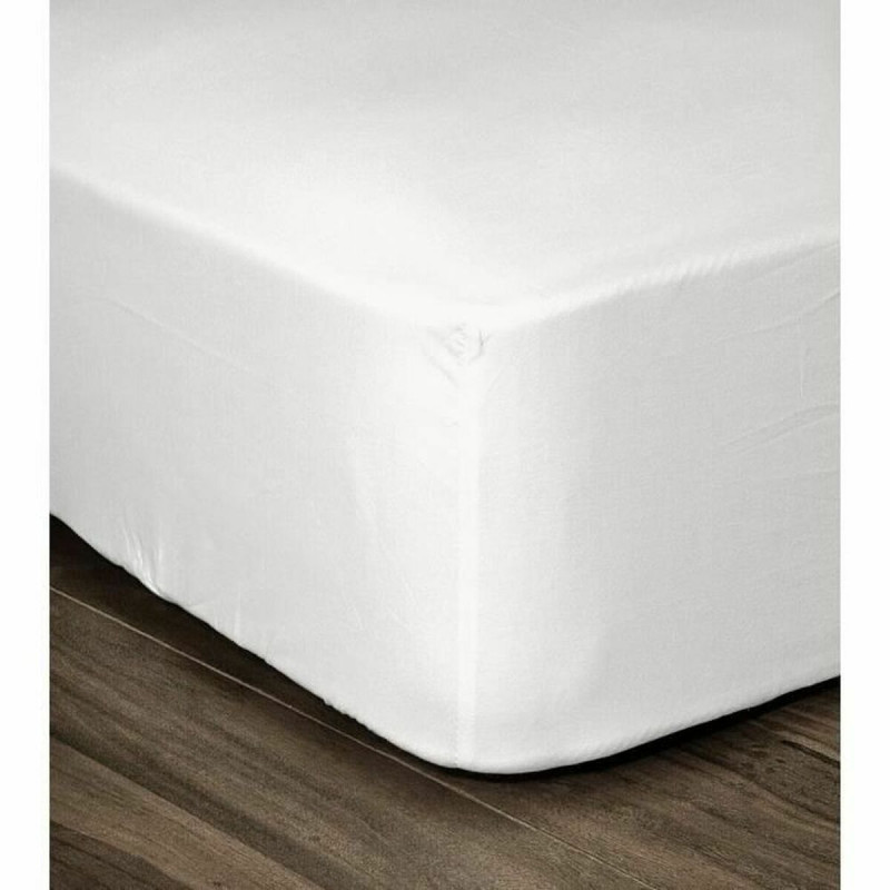 Sábana Bajera Ajustable Lovely Home Blanco 160 x 200 cm (Cama doble) Sábana Bajera Ajustable Lovely Home Blanco 160 x 200 cm (Cama doble)