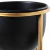 Macetero Alexandra House Living Negro Dorado Metal 21 x 21 x 50 cm Con