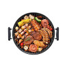 Barbacoa de Carbón con Tapa y Ruedas EDM 73834 Negro Hierro Ø 44 x 7