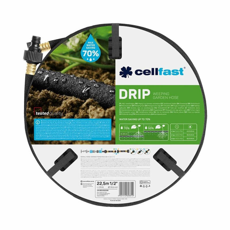 Manguera Cellfast 22,5 m Ø 12,5 mm Riego por goteo Manguera Cellfast 22,5 m Ø 12,5 mm Riego por goteo