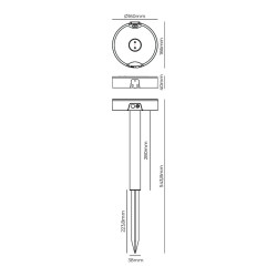 Aplique de Pared EDM 31820 Policarbonato ABS 4 W 500 lm Estaca solar d
