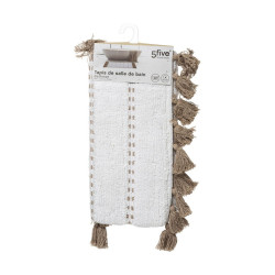 Alfombra de baño 5five Simply Smart Pom pom Marrón Algodón 50 x 75