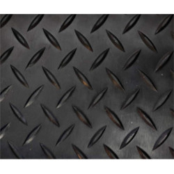 Alfombra Exma Negro Caucho 1 x 10 m Diamantes