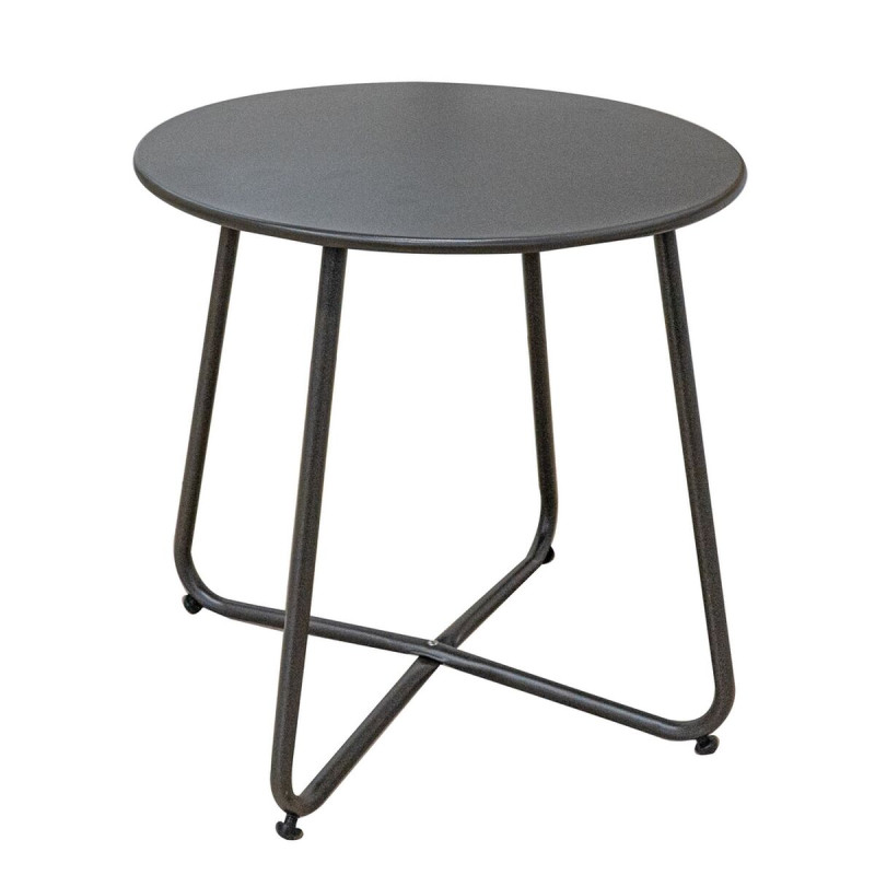 Mesa auxiliar Luna Acero Grafito 45 x 45 cm Mesa auxiliar Luna Acero Grafito 45 x 45 cm