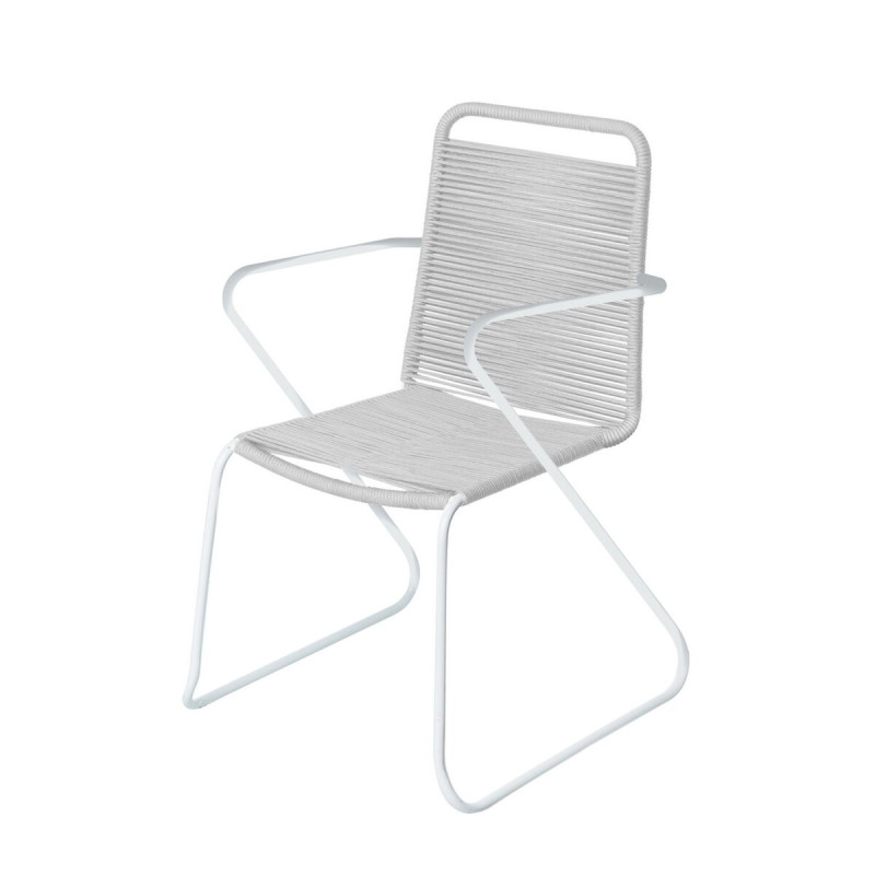 Silla de Jardín Antea 57 x 65,5 x 90 cm Cuerda Gris claro Silla de Jardín Antea 57 x 65,5 x 90 cm Cuerda Gris claro