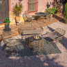 Sillón de jardín Ariki 121 x 62 x 76 cm ratán sintético Acero Graf