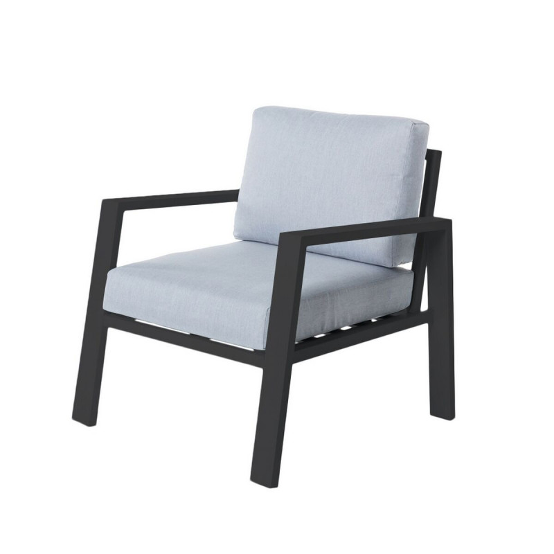 Sillón de jardín Thais 73,20 x 74,80 x 73,30 cm Grafito Aluminio Sillón de jardín Thais 73,20 x 74,80 x 73,30 cm Grafito Aluminio
