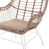 Silla de Jardín Ariki 65 x 62 x 76 cm ratán sintético Acero Blanco