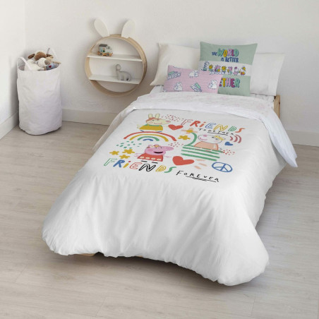 Funda Nórdica Peppa Pig Together Multicolor 175 Hilos 155 x 220 cm