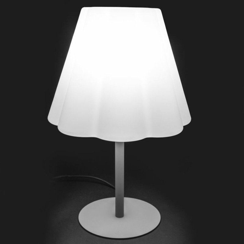 Lámpara Abbey Blanco Gris 23 W E27 220 V 39 x 39 x 60 cm Lámpara Abbey Blanco Gris 23 W E27 220 V 39 x 39 x 60 cm