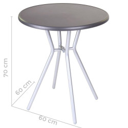 Mesa auxiliar Zoe Negro Gris Acero 60 x 60 x 70 cm