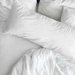 Funda de almohada Decolores Liso Blanco 175 Hilos 45 x 125 cm