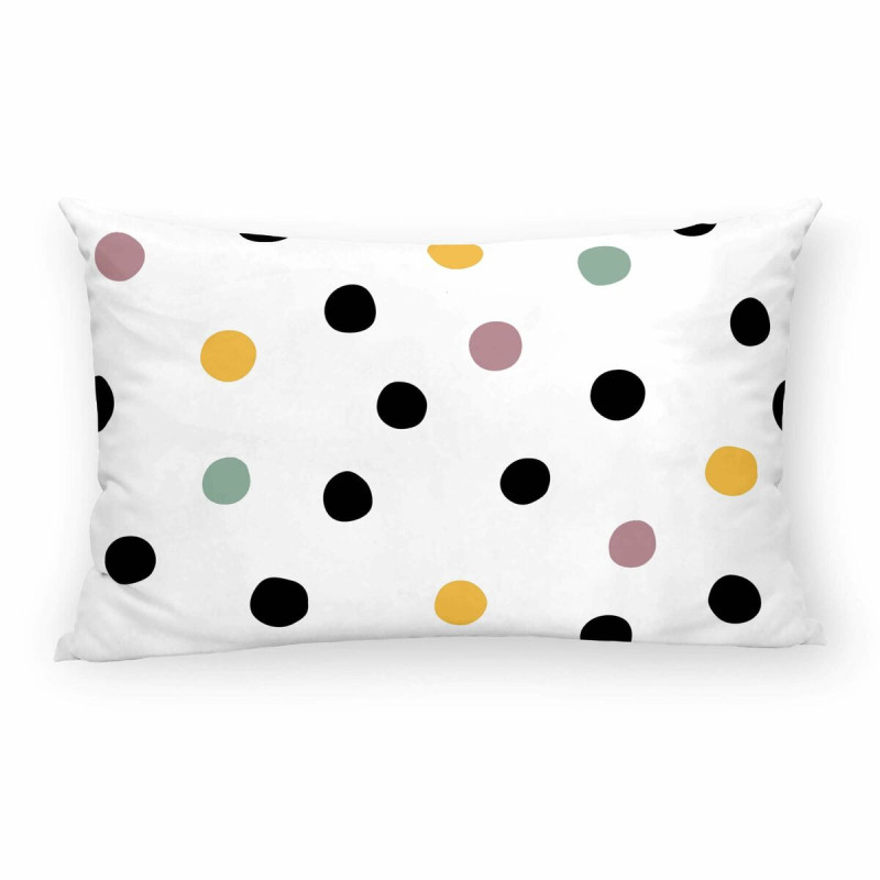 Funda de cojín Decolores Cuzco Blanco Multicolor 30 x 50 cm Lunares Funda de cojín Decolores Cuzco Blanco Multicolor 30 x 50 cm Lunares