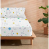 Sábana Bajera Ajustable Decolores Cosmos Multicolor Cama de 160