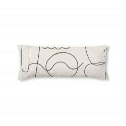 Funda de almohada Decolores Liso Burdeos 175 Hilos 80x80cm