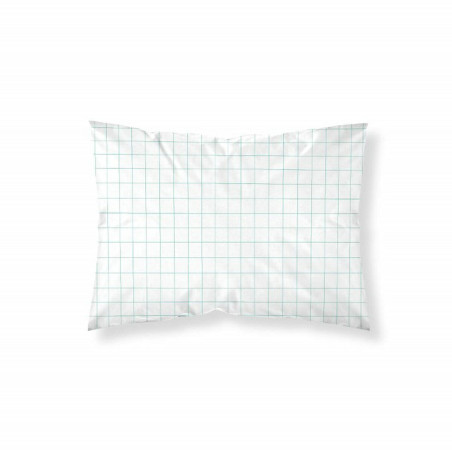Funda de almohada Decolores Cuadros Azul 175 Hilos 50x80cm