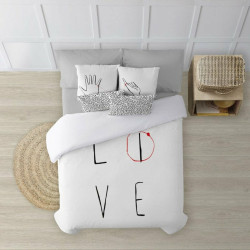 Funda Nórdica Decolores Love Multicolor 175 Hilos 140 x 200 cm Cuello