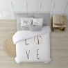Funda Nórdica Decolores Love Multicolor 175 Hilos 140 x 200 cm Cuello