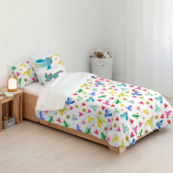 Funda Nórdica Decolores Ocells Multicolor 175 Hilos 200 x 200 cm Cuel