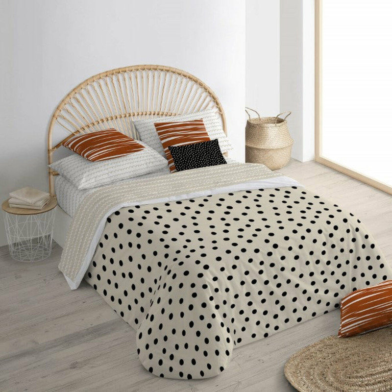 Funda Nórdica Decolores Vitoria Beige 175 Hilos 200 x 200 cm Cuello d