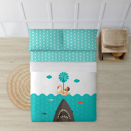 Juego de Sábanas Decolores Jaws Multicolor