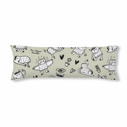 Funda de almohada Decolores Monstre Beige 175 Hilos 45 x 125 cm