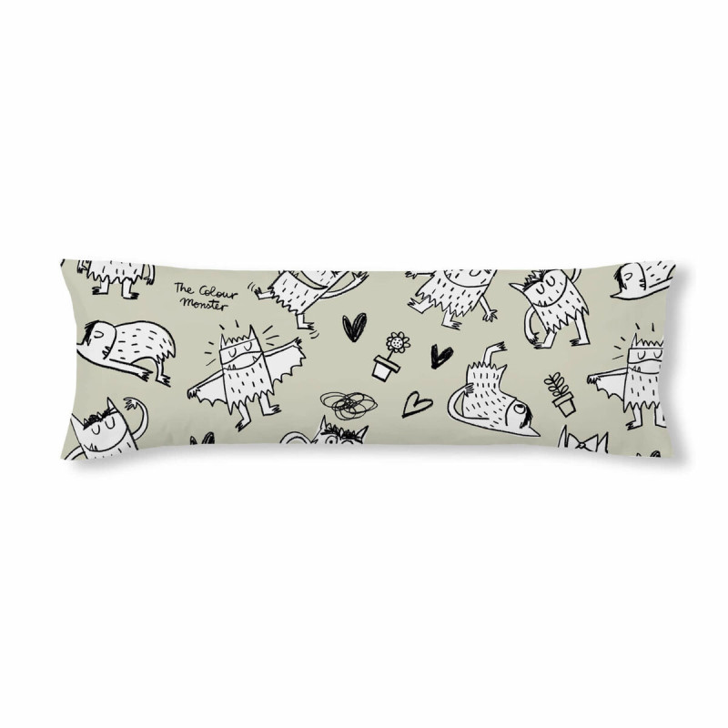 Funda de almohada Decolores Monstre Beige 175 Hilos 45 x 125 cm