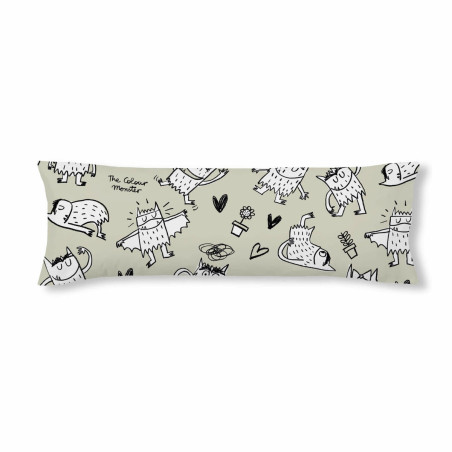 Funda de almohada Decolores Monstre Beige 175 Hilos 45 x 125 cm