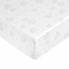 Sábana Bajera Ajustable Peppa Pig Blanco Gris 90 x 200 cm 100 % algod