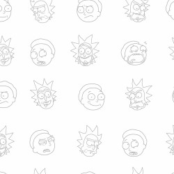 Sábana Bajera Ajustable Rick and Morty Blanco Multicolor 180 x 200 cm