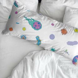 Funda de almohada Wabba Labba Multicolor 175 Hilos 45 x 110 cm 100 % a