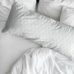 Funda de almohada Decolores Blenheim Blanco 175 Hilos 45 x 125 cm Algo