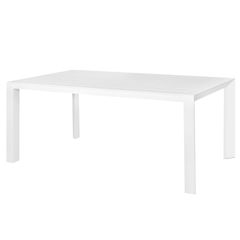 Mesa de Comedor Io Blanco Aluminio 180 x 100 x 75 cm Mesa de Comedor Io Blanco Aluminio 180 x 100 x 75 cm