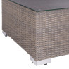 Mesa de Centro Marlene Marrón claro Cristal Ratán 75 x 75 x 38 cm
